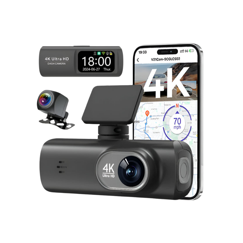 My Car Tablet UHD 4K Dual Lens Dash Cam with WiFi, GPS & 24H Parking Mode