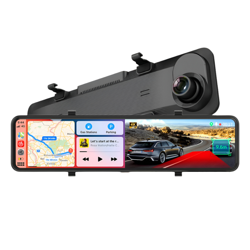 My Car Tablet 12” 4K Car Mirror Dash Cam with Wireless CarPlay New